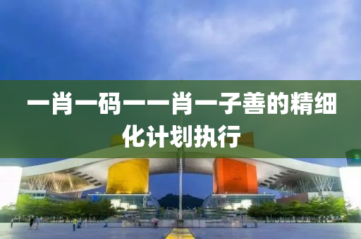 一肖(xiao)一碼一(yi)一肖一子(zi)善(shan)的(de)精(jing)細化(hua)計劃執行(xing)