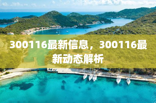 300116最(zui)新(xin)信息，300116最(zui)新動(dong)態解(jie)析(xi)
