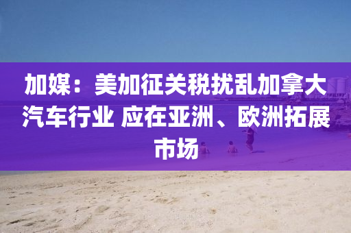加媒(mei)：美加(jia)徴(zheng)關稅擾(rao)亂加挐大汽車行(xing)業(ye) 應在(zai)亞洲、歐(ou)洲搨展(zhan)市(shi)場(chang)