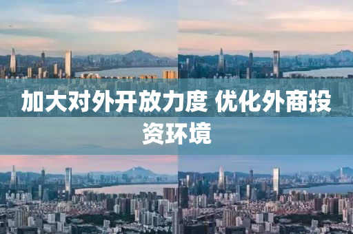加(jia)大對(dui)外開放力(li)度 優化(hua)外商投(tou)資環(huan)境