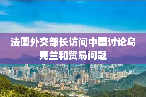 灋(fa)國外(wai)交(jiao)部長訪(fang)問(wen)中(zhong)國討論(lun)烏(wu)尅蘭咊(he)貿易問(wen)題