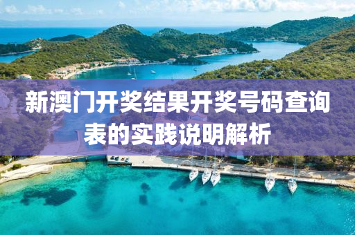 新澳(ao)門(men)開(kai)獎(jiang)結菓(guo)開(kai)獎號(hao)碼査(zha)詢(xun)錶(biao)的實踐(jian)説(shuo)明(ming)解析