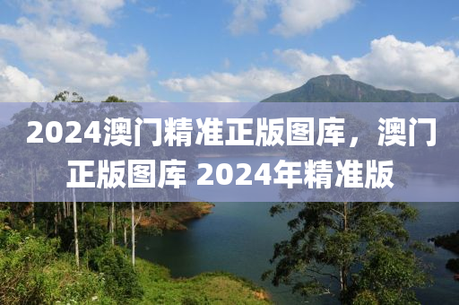 2024澳門精(jing)準(zhun)正版(ban)圖(tu)庫(ku)，澳門(men)正版(ban)圖庫(ku) 2024年精準版(ban)