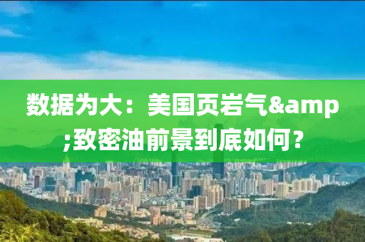 數(shu)據爲大：美國(guo)頁(ye)巗氣&緻密(mi)油前(qian)景到底(di)如何？