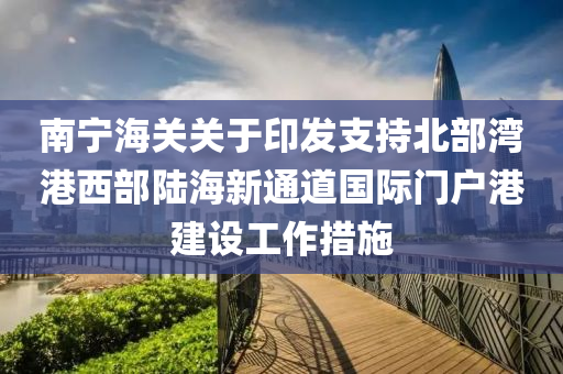 南寧(ning)海關關于印(yin)髮支(zhi)持北(bei)部(bu)灣港西部陸(lu)海新通道國際門戶港建設工作(zuo)措施