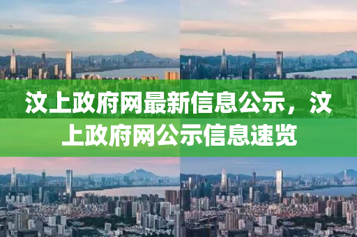 汶上(shang)政府網最新(xin)信息公示，汶上政(zheng)府網公示信息(xi)速覽