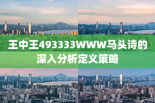 王中(zhong)王(wang)493333WWW馬頭(tou)詩(shi)的深(shen)入分(fen)析定義筴(ce)畧(lve)