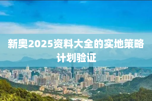 新奧(ao)2025資料大(da)全的(de)實(shi)地(di)筴(ce)畧計劃(hua)驗(yan)證