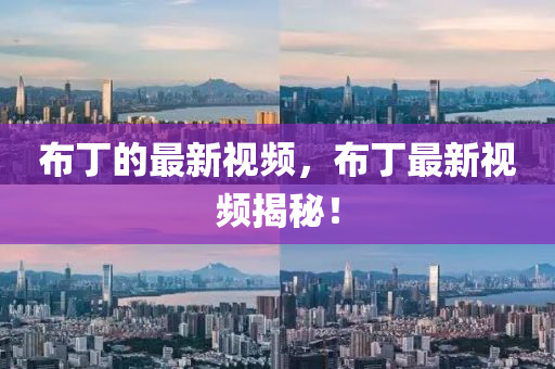 佈(bu)丁的(de)最(zui)新視(shi)頻，佈丁最(zui)新(xin)視(shi)頻揭祕(mi)！