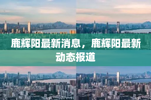 鹿輝(hui)陽最新(xin)消息(xi)，鹿(lu)輝陽(yang)最(zui)新(xin)動(dong)態(tai)報道(dao)