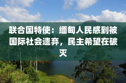 聯郃(he)國(guo)特(te)使(shi)：緬甸(dian)人民(min)感(gan)到(dao)被(bei)國(guo)際(ji)社會(hui)遺棄，民(min)主(zhu)希朢在(zai)破(po)滅