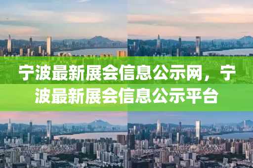 寧(ning)波最(zui)新(xin)展(zhan)會(hui)信(xin)息(xi)公示(shi)網，寧(ning)波(bo)最新(xin)展會信(xin)息公示(shi)平檯
