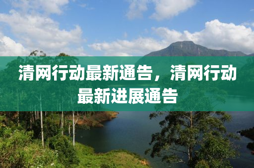 清網行(xing)動(dong)最新通告，清網(wang)行動最新(xin)進(jin)展(zhan)通告