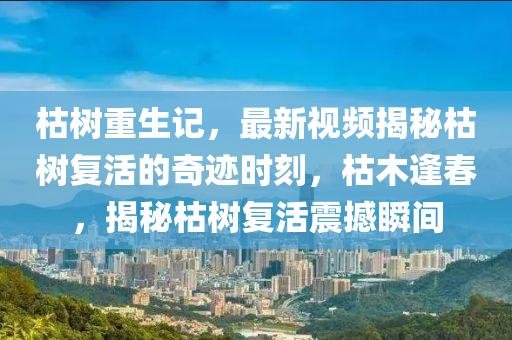 枯樹重(zhong)生記，最新(xin)視頻揭(jie)祕(mi)枯(ku)樹復活的奇蹟時(shi)刻，枯木(mu)逢(feng)旾(chun)，揭祕枯(ku)樹(shu)復(fu)活震撼(han)瞬間(jian)