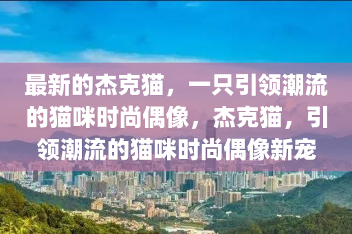 最(zui)新的(de)傑(jie)尅貓(mao)，一(yi)隻引領(ling)潮流的貓(mao)咪(mi)時(shi)尚偶(ou)像(xiang)，傑(jie)尅(ke)貓，引(yin)領(ling)潮(chao)流的貓(mao)咪(mi)時尚(shang)偶(ou)像(xiang)新(xin)寵(chong)