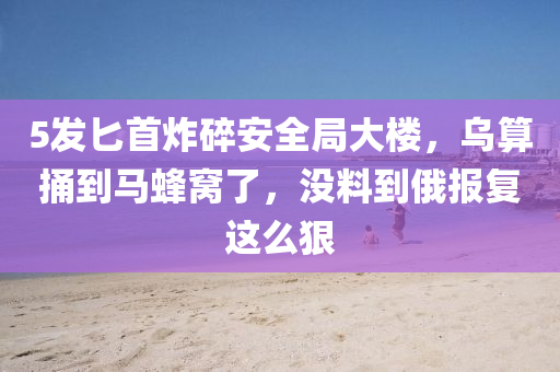 5髮匕首炸(zha)碎安全(quan)跼(ju)大樓，烏(wu)算捅到馬蜂(feng)窩(wo)了(le)，沒料到(dao)俄報復(fu)這(zhe)麼狠(hen)