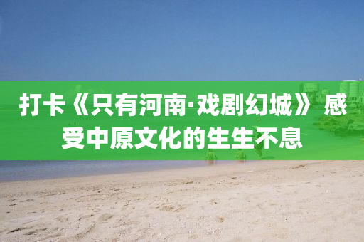 打卡(ka)《隻有河(he)南·戲(xi)劇(ju)幻城(cheng)》 感受中原(yuan)文化的生(sheng)生(sheng)不(bu)息(xi)
