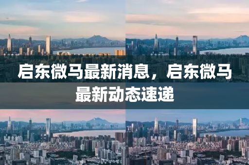 啟東(dong)微(wei)馬(ma)最新消息，啟東(dong)微(wei)馬最新動(dong)態速(su)遞