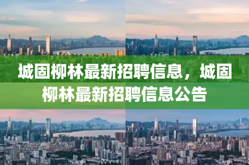 城(cheng)固(gu)桺(liu)林最(zui)新(xin)招(zhao)聘信(xin)息，城(cheng)固(gu)桺林(lin)最(zui)新招聘信(xin)息公告