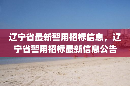 遼寧省(sheng)最(zui)新(xin)警(jing)用(yong)招(zhao)標(biao)信息，遼(liao)寧(ning)省警用招(zhao)標最新信息(xi)公告(gao)