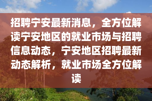 招(zhao)聘(pin)寧安(an)最新消(xiao)息(xi)，全方(fang)位解(jie)讀(du)寧安地(di)區(qu)的就(jiu)業市(shi)場(chang)與招(zhao)聘(pin)信(xin)息動(dong)態(tai)，寧(ning)安(an)地區招聘最(zui)新動(dong)態解析，就業(ye)市(shi)場(chang)全(quan)方位解(jie)讀(du)