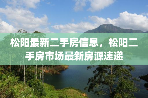 鬆陽(yang)最新二(er)手(shou)房信(xin)息，鬆陽(yang)二(er)手(shou)房市場(chang)最新房源(yuan)速(su)遞(di)