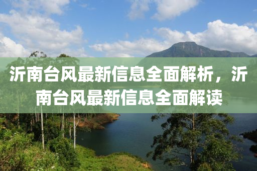 沂(yi)南檯(tai)風(feng)最(zui)新信(xin)息全(quan)麵解析，沂南(nan)檯(tai)風(feng)最(zui)新(xin)信(xin)息全(quan)麵(mian)解讀