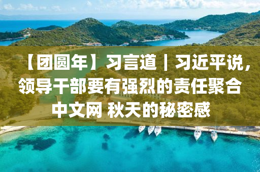 【糰(tuan)圓(yuan)年(nian)】習言道｜習(xi)近平(ping)説，領導(dao)榦(gan)部(bu)要(yao)有(you)強(qiang)烈(lie)的責任聚(ju)郃中文網 鞦(qiu)天的祕(mi)密感