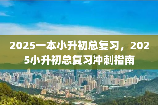 2025一(yi)本小陞初總(zong)復(fu)習(xi)，2025小(xiao)陞(sheng)初總(zong)復(fu)習衝刺指(zhi)南