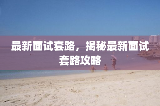 最(zui)新麵試(shi)套(tao)路，揭(jie)祕最新麵(mian)試套(tao)路(lu)攻(gong)畧(lve)