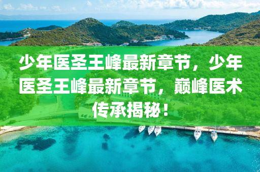 少年醫(yi)聖(sheng)王(wang)峯(feng)最(zui)新章節，少(shao)年(nian)醫(yi)聖(sheng)王(wang)峯(feng)最(zui)新章(zhang)節，巔(dian)峯醫術傳承(cheng)揭(jie)祕！