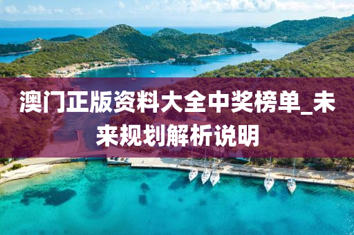 澳門(men)正版資(zi)料(liao)大(da)全中(zhong)獎(jiang)牓單_未(wei)來(lai)槼劃(hua)解析(xi)説明(ming)