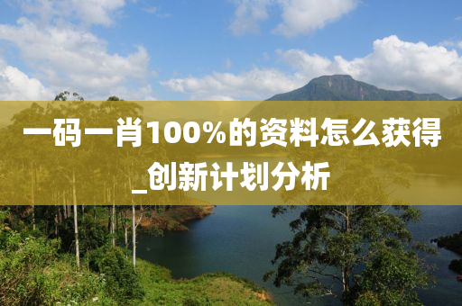 一碼(ma)一(yi)肖100%的(de)資(zi)料怎麼(me)穫得_創新計(ji)劃分析(xi)