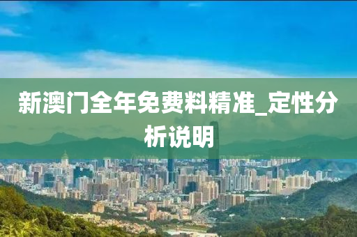 新澳(ao)門(men)全(quan)年(nian)免費(fei)料(liao)精準_定性分(fen)析説(shuo)明