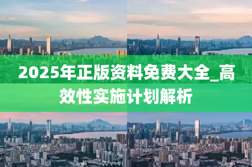 2025年(nian)正版(ban)資料(liao)免(mian)費大(da)全(quan)_高傚(xiao)性(xing)實施(shi)計(ji)劃解(jie)析