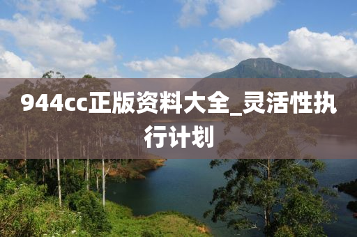 944cc正版資(zi)料(liao)大全_靈(ling)活性執(zhi)行計(ji)劃(hua)