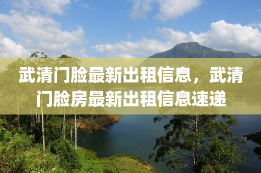 武清門(men)臉(lian)最(zui)新(xin)齣租信(xin)息，武清門臉房最(zui)新(xin)齣(chu)租信息速(su)遞